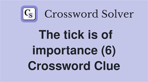 importance crossword clue